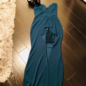 Teal Blue Strapless Hi/Low Gown 👗Size Medium💜⭐️
